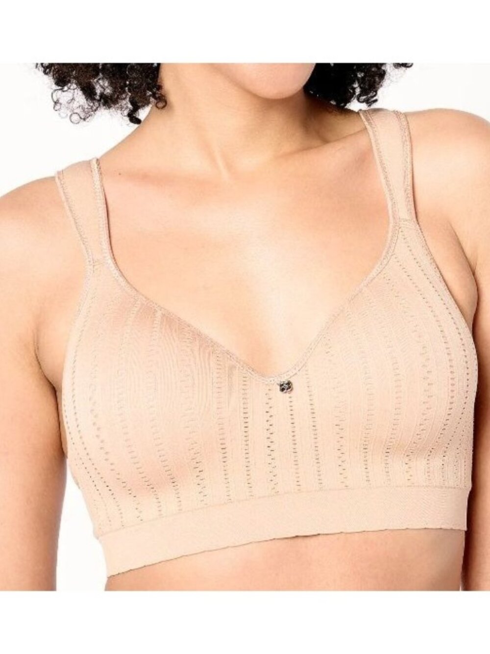 Breezies Seamless Pointelle Wirefree T-Shirt Bra 44B